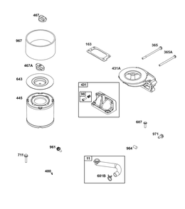 Part Location Diagram of 846565 Briggs and Stratton Tube-breather